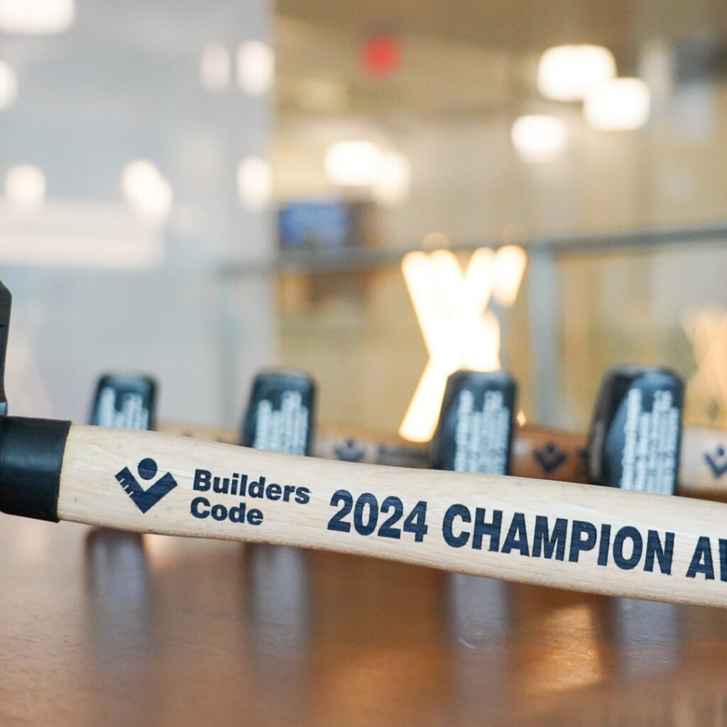 Builders Code Hammers with 2024 Hammer front and centre