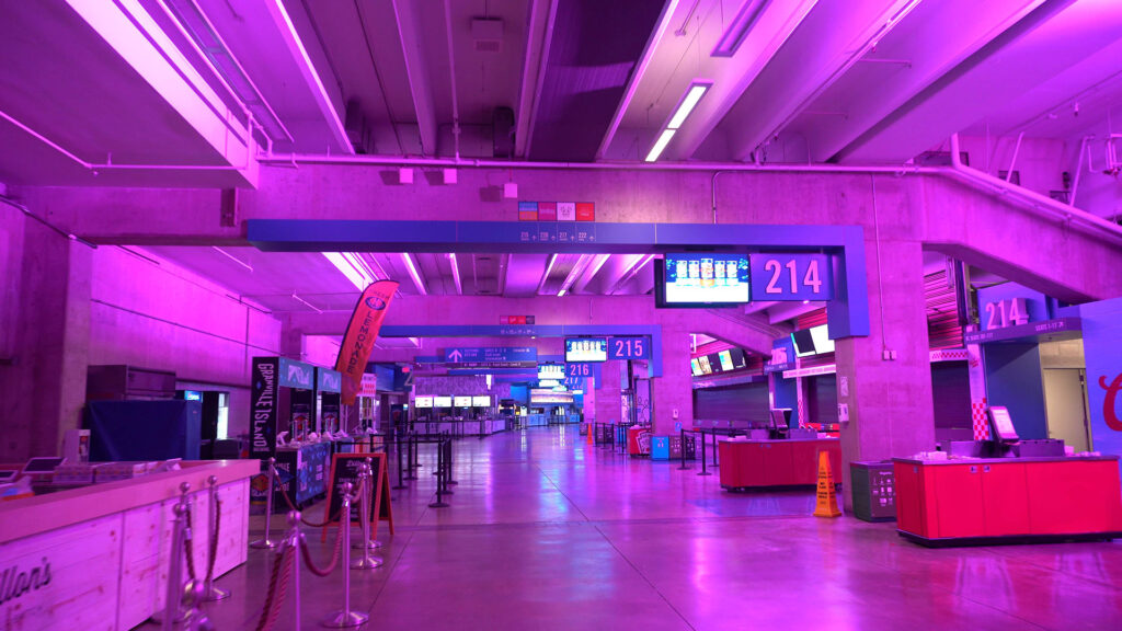 BC Place Pink Light